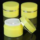 جرة كريم التجميل البلاستيكية PMMA 30 مل PS مستديرة صفراء